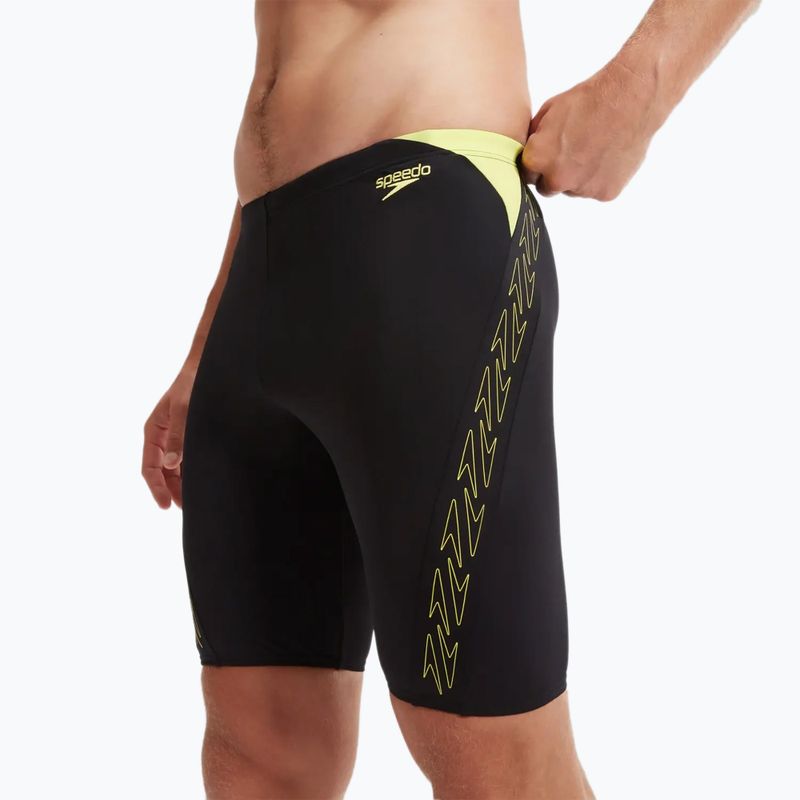 Speedo Hyper Boom Splice pánské plavecké džíny black/lemon drizzle 7