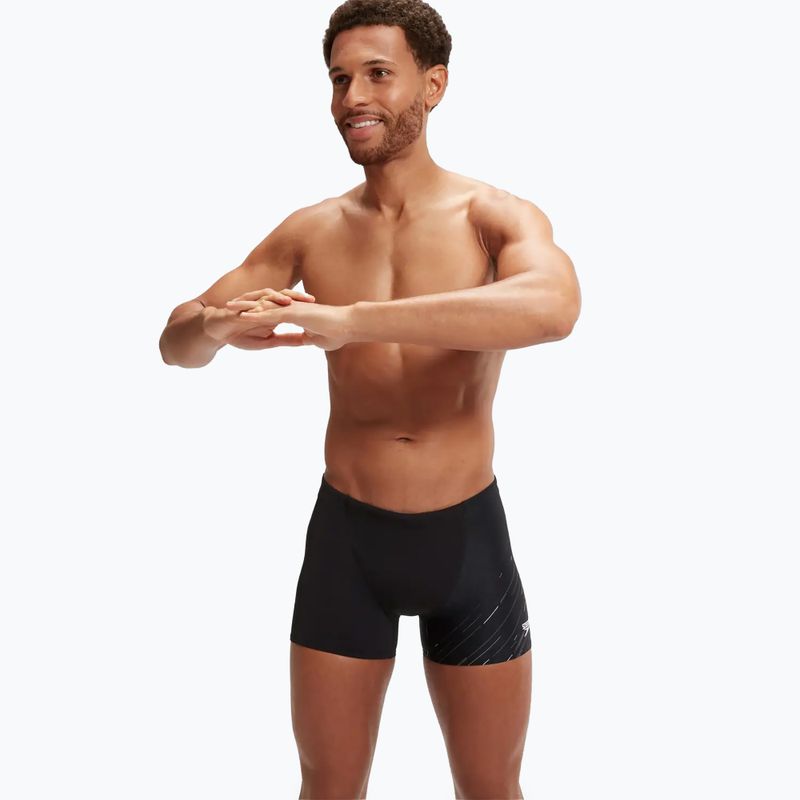 Pánské plavecké boxerky Speedo Hyperboom V-Cut black/usa charcoal/white 5