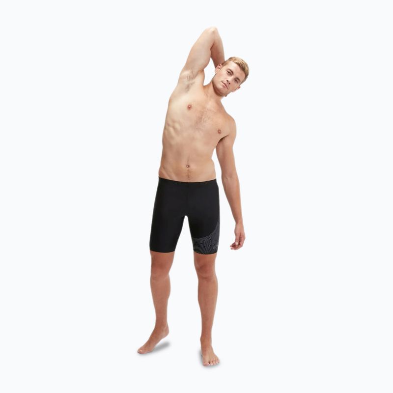 Pánské plavky Speedo Medley Logo Swim Jammer black/usa charcoal 6