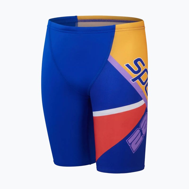 Dětské koupací kraťasy Speedo Placement V Cut Digital true cobalt/watermelon/sweep purple