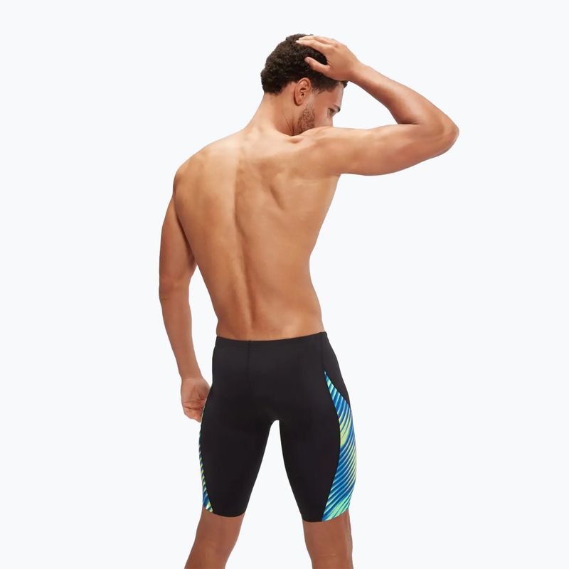 Pánské plavky Speedo Allover Digital V-Cut black/true cobalt 6