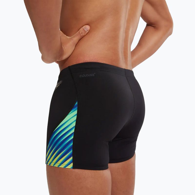 Pánské plavecké boxerky Speedo Allover Digital V-Cut Aquashort black/true cobalt 7