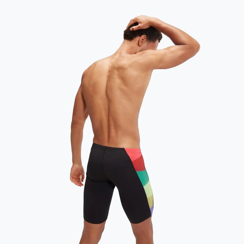 Pánské plavky Speedo Placement Digital V-Cut black/sweet purple/harlequin green/watermelon 6