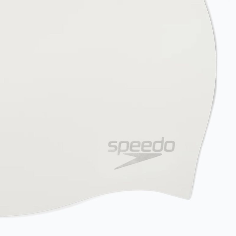 Plavecká čepice Speedo Plain Moulded Silicone white/silver 3