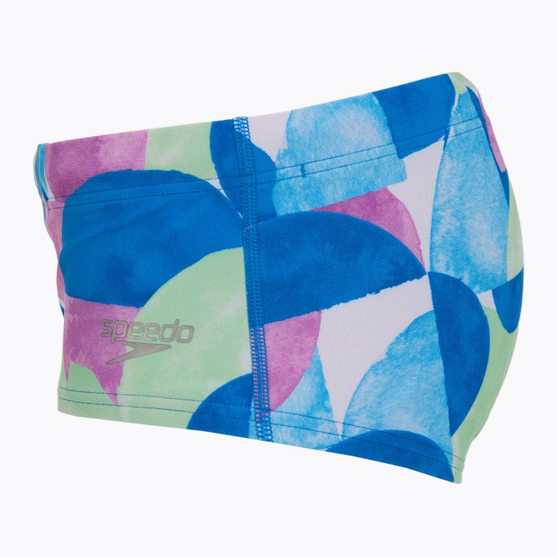Pánské plavky Speedo 13,5 cm Allover Training Club Brief punch blue/kiki pink 3
