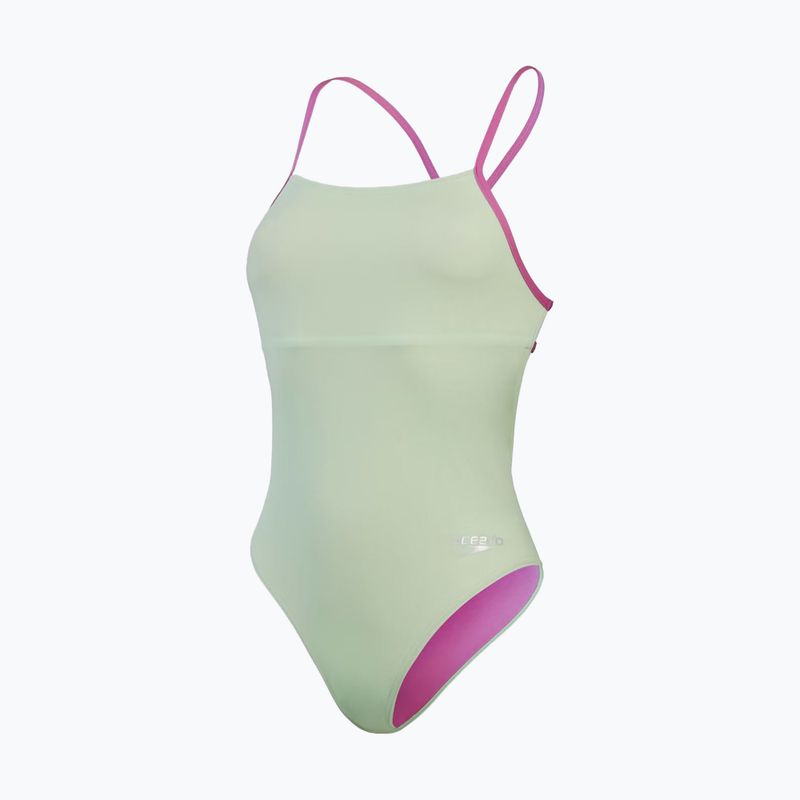 Jednodílné plavky  Speedo Solid Lattice Tie-Back matcha green