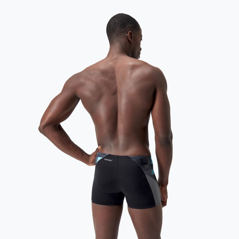 Pánské plavky Speedo Endurance+ MAX Splice Aquashort black/usa charcoal/marine 7