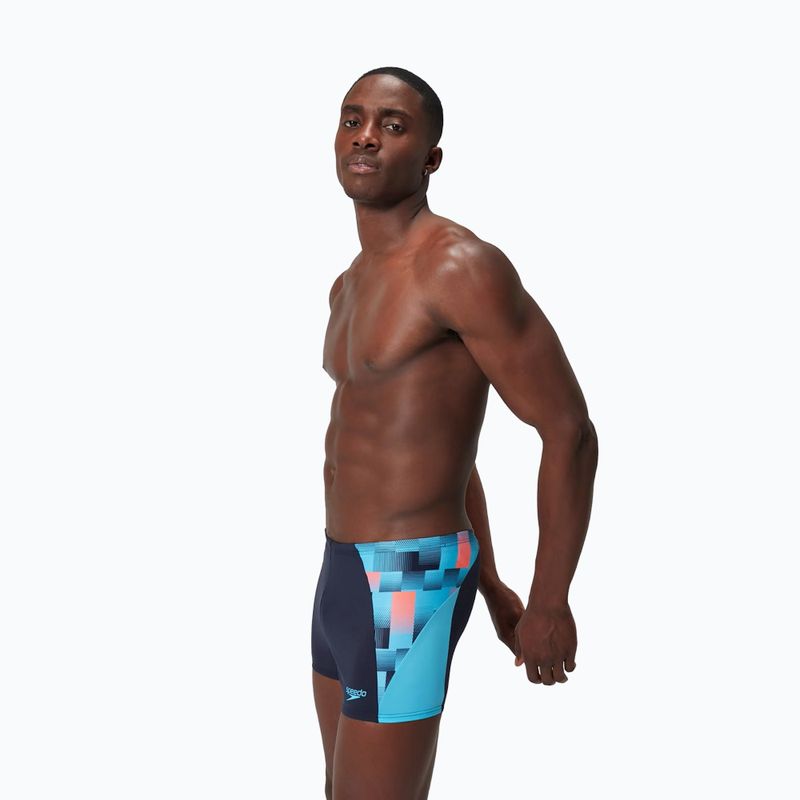 Pánské plavky Speedo Endurance+ MAX Splice Aquashort true navy/picton blue/siren red 9