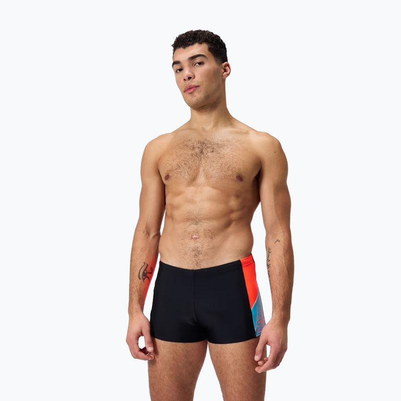 Pánské plavky boxerky Speedo Dive Aquashort black/siren red/piton blue 5