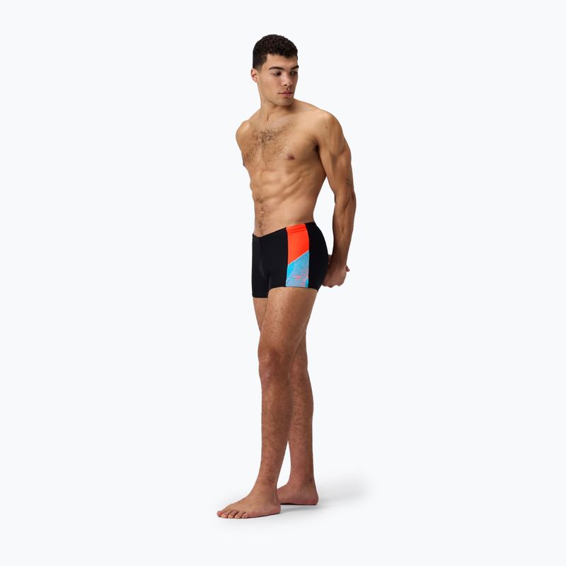 Pánské plavky boxerky Speedo Dive Aquashort black/siren red/piton blue 6