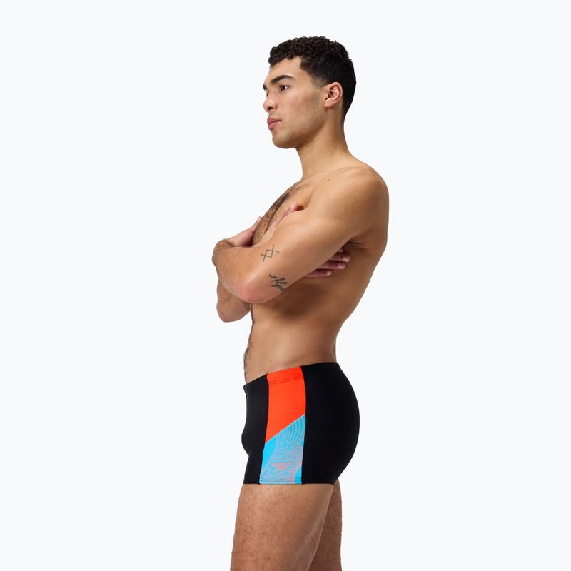 Pánské plavky boxerky Speedo Dive Aquashort black/siren red/piton blue 7