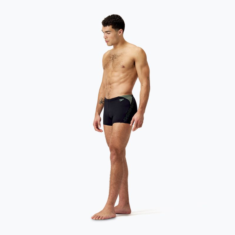 Pánské plavky Speedo HyperBoom Splice Aquashort black/country green 2