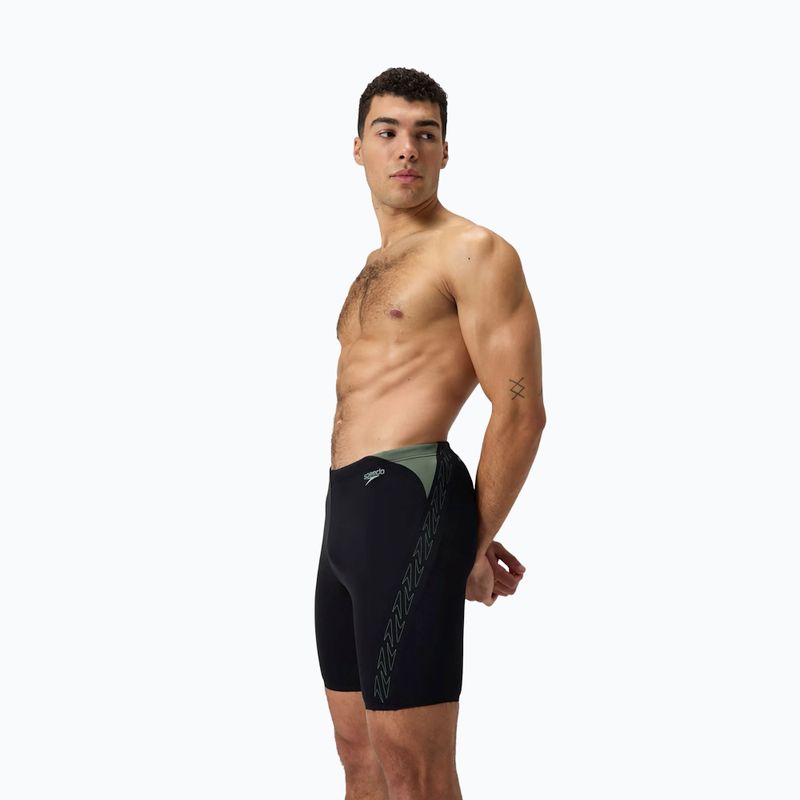 Pánské plavky Speedo HyperBoom Splice Jammer black/country green 10