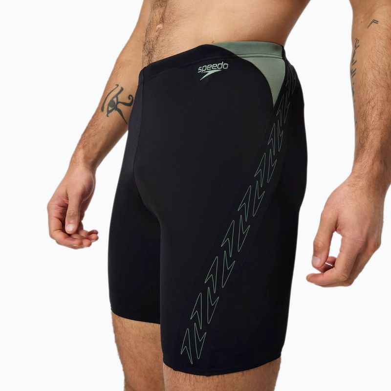 Pánské plavky Speedo HyperBoom Splice Jammer black/country green 11