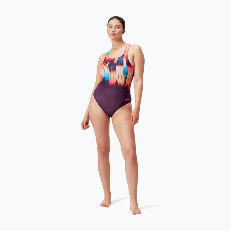 Jednodílné plavky  Speedo Digital Printed Medalist plum dandy/siren red/nectarine/picton 6