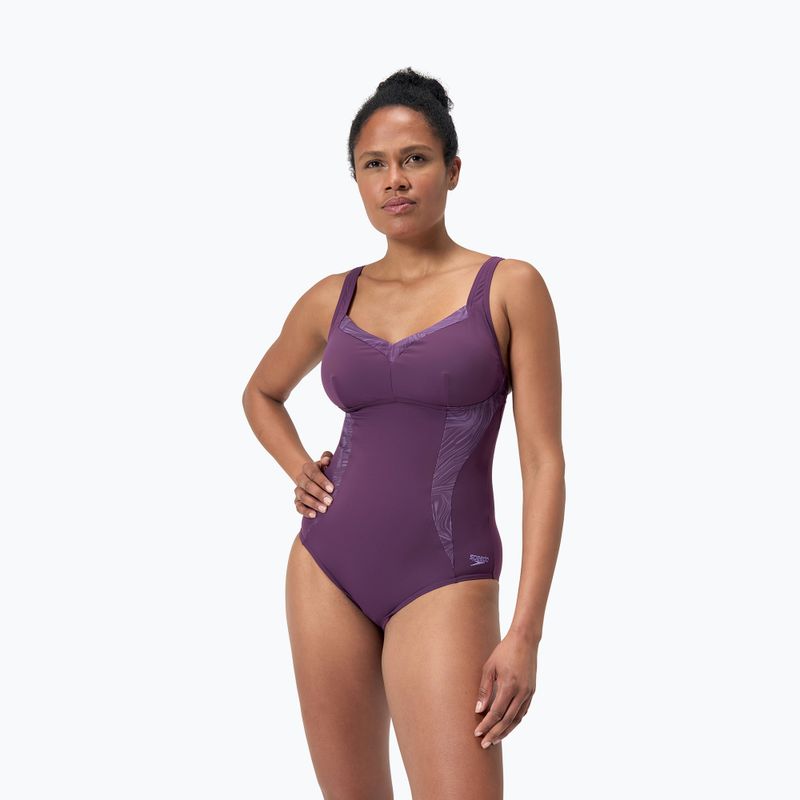 Dámské jednodílné plavky Speedo Shaping Printed LunaElustre One Piece plum dandy 6