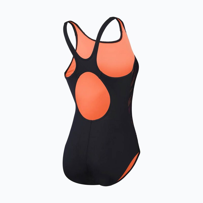 Dámské jednodílné plavky Speedo HyperBoom Placement Muscleback black/siren red/plum dandy 2