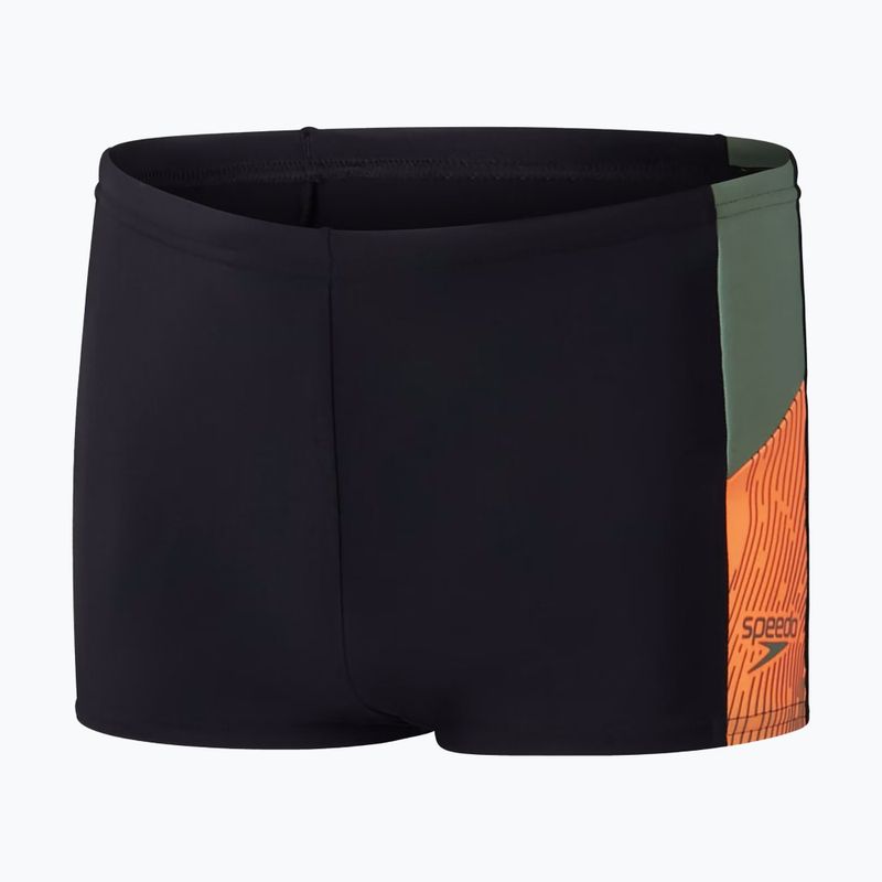 Dětské plavky boxerky Speedo Dive Aquashort black/country green/nectarine