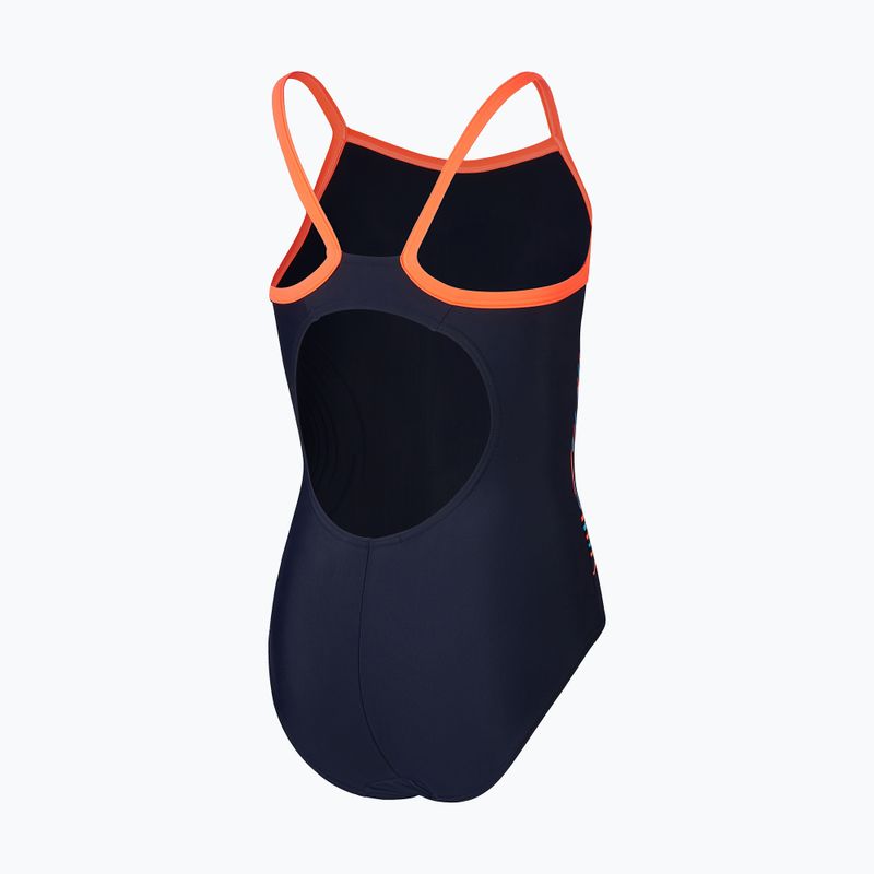 Dětské jednodílné plavky  Speedo Platisol Placement Thinstrap Muscleback true navy/siren red/picton 2