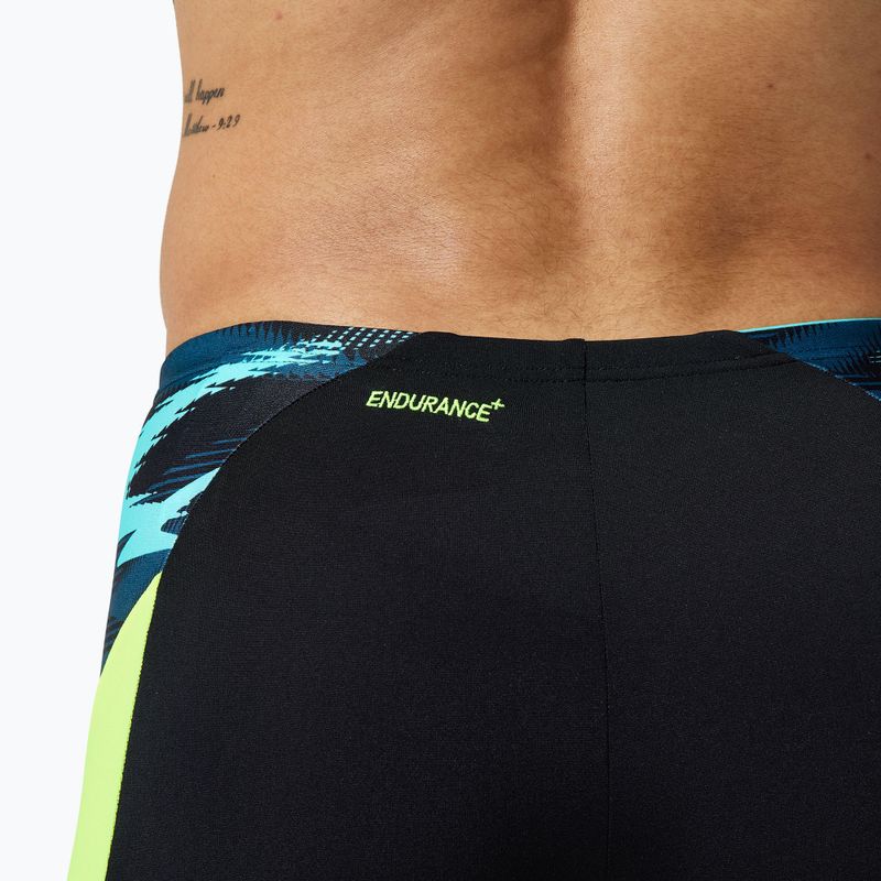 Pánské plavecké boxerky  Speedo Endurance+ MAX Splice Aquashort black/hyper yellow 4