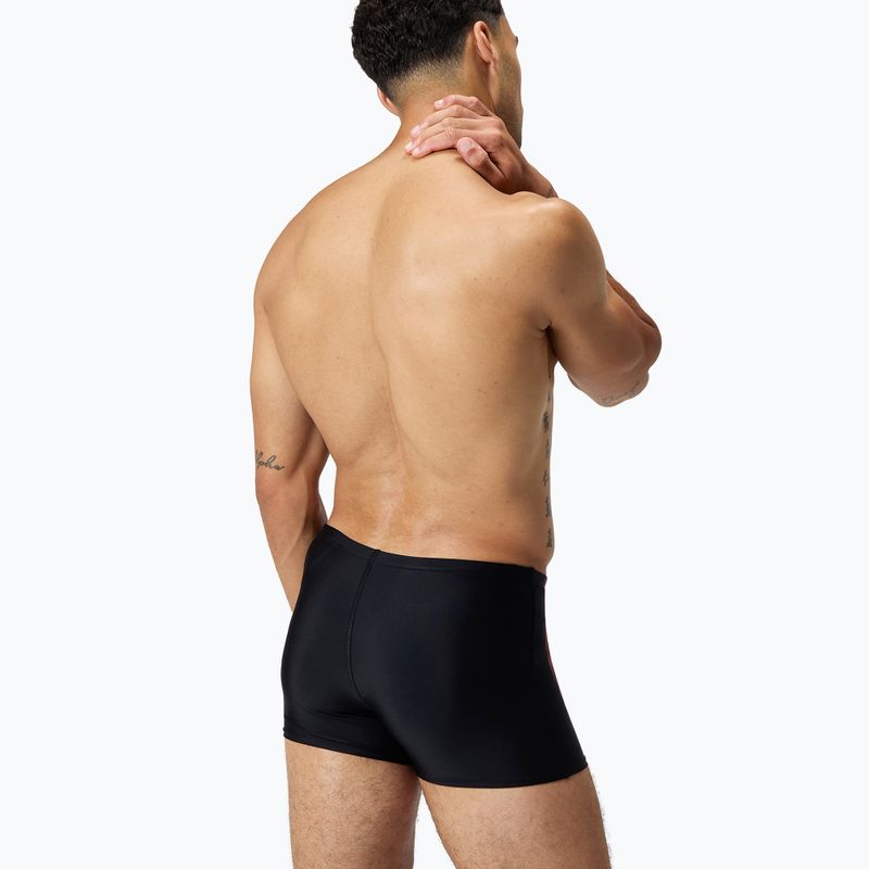 Pánské plavky Speedo Duo Logo Print Aquashort black/coral sands/neon violet 3