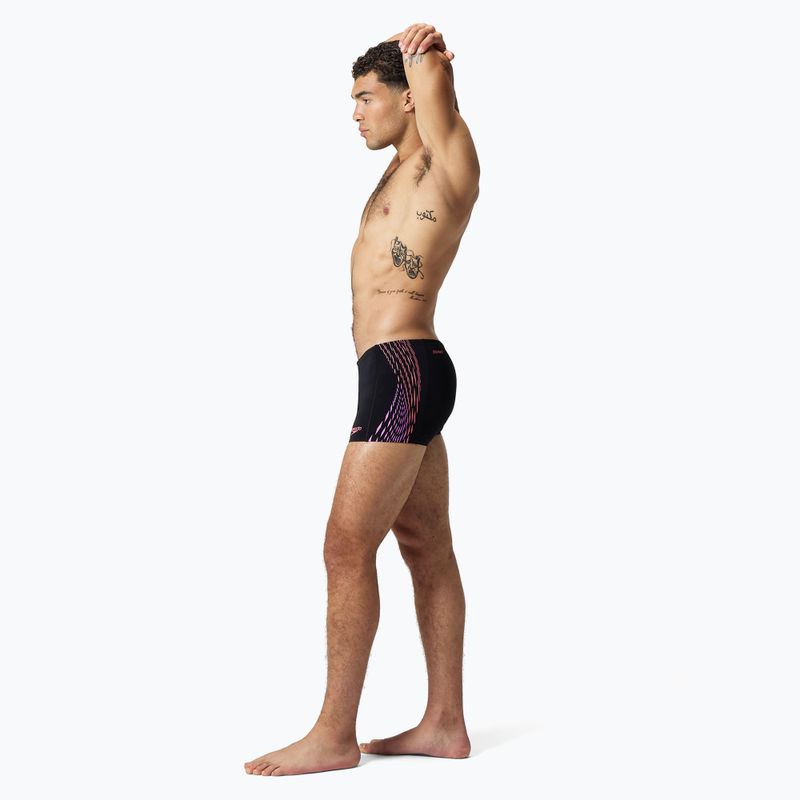 Pánské plavecké boxerky  Speedo Tech Panel Aquashort black/coral sands 2