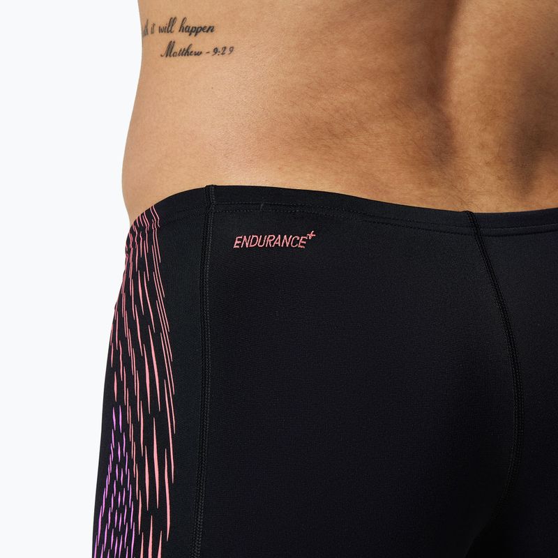 Pánské plavecké boxerky  Speedo Tech Panel Aquashort black/coral sands 5