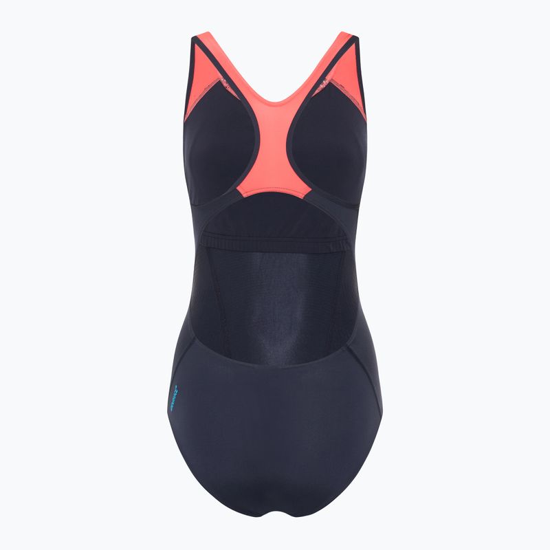 Dámské jednodílné plavky Speedo Placement Laneback zoom boom placement/true navy 2