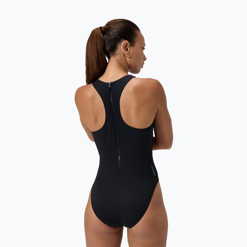 Dámské jednodílné plavky Speedo Racer Zip with Built in Swim Bra anthracite 7