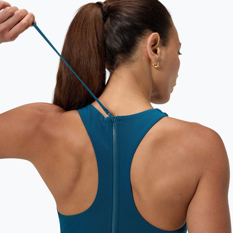 Dámské jednodílné plavky Speedo Racer Zip with Built in Swim Bra dark teal 5