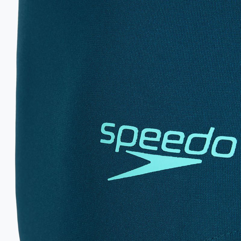 Dámské jednodílné plavky Speedo Racer Zip with Built in Swim Bra dark teal 3
