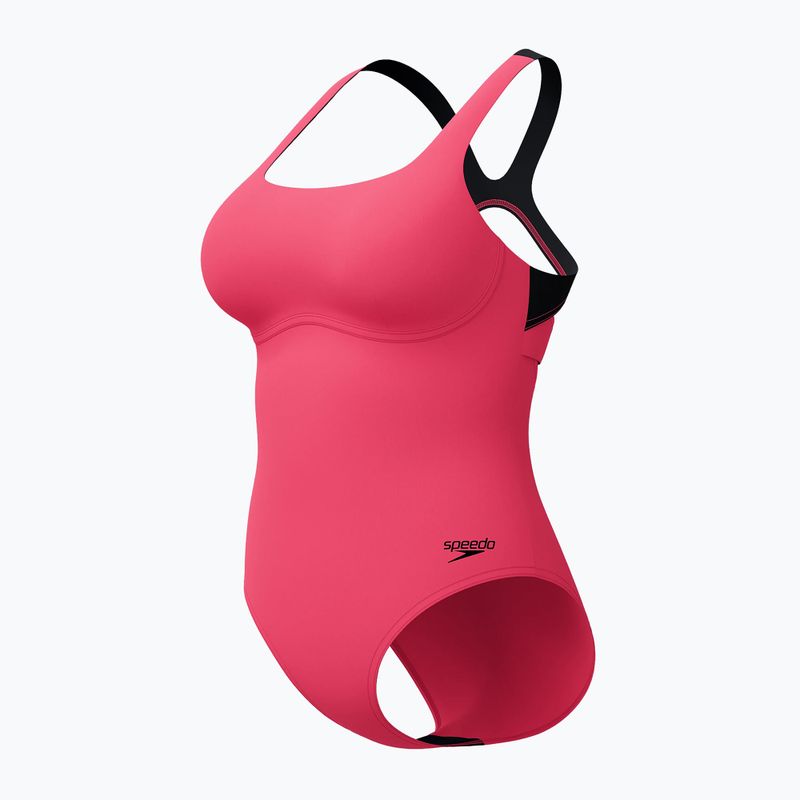 Dámské jednodílné plavky Speedo Flex Band with Swim Bra raspbery fill/vermilion/punch 9