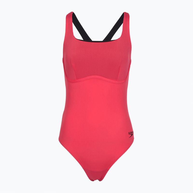 Dámské jednodílné plavky Speedo Flex Band with Swim Bra raspbery fill/vermilion/punch 7