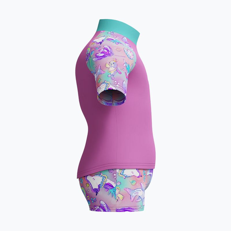 Dětské dvoudílné plavky Speedo Digital Rash Top Set neon violet 5