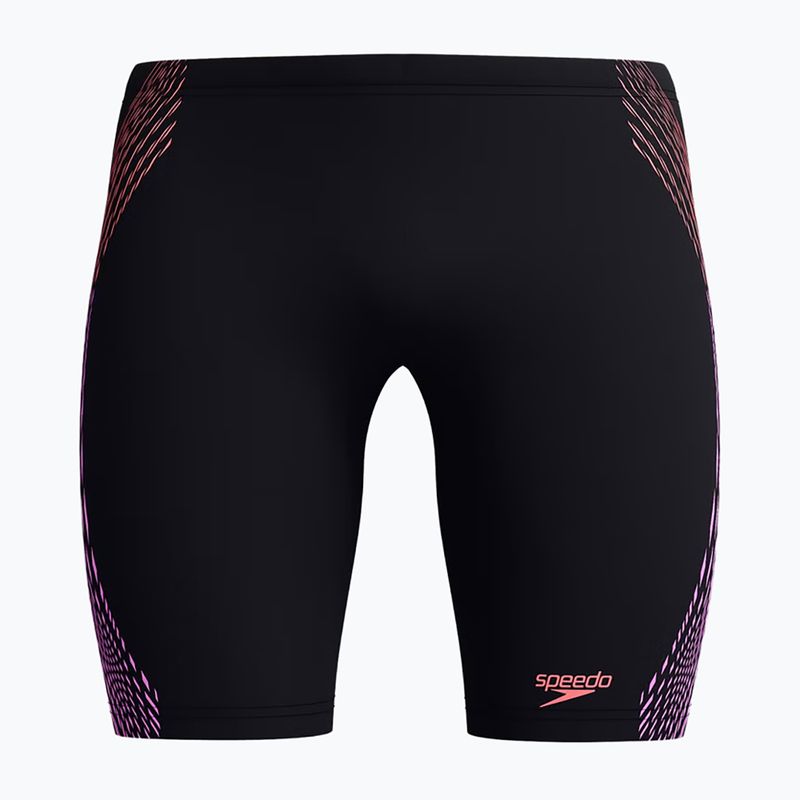 Pánské plavecké jammery Speedo Duo Logo Print Mid Jammer black/coral sands/neon violet 5