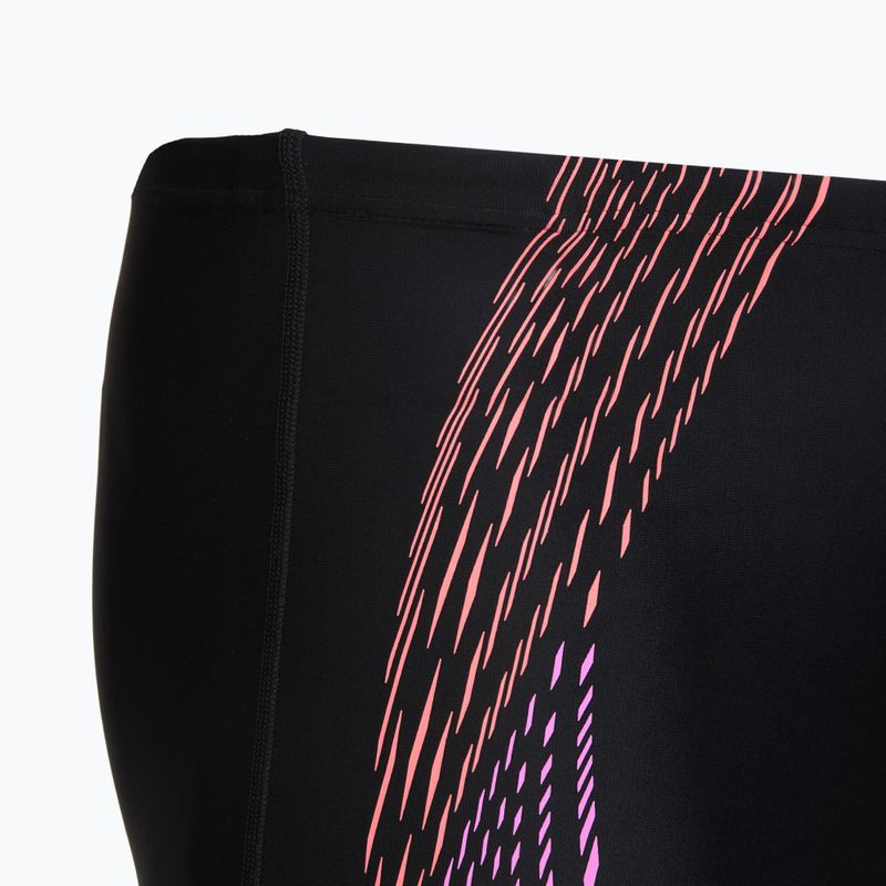 Pánské plavecké jammery Speedo Duo Logo Print Mid Jammer black/coral sands/neon violet 4