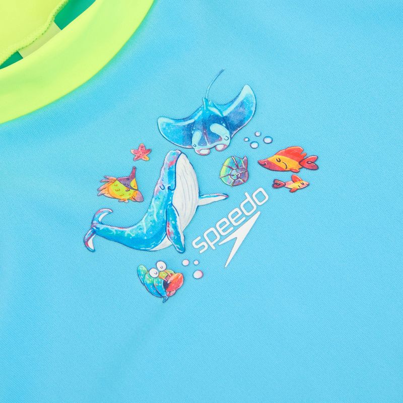Pánské dvoudílné plavky Speedo Learn To Swim Digital Rash Top Set turkish sea 5