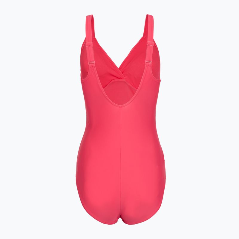 Dámské jednodílné plavky Speedo Shaping Cross Knot raspberry fill/vermilion/punch 2