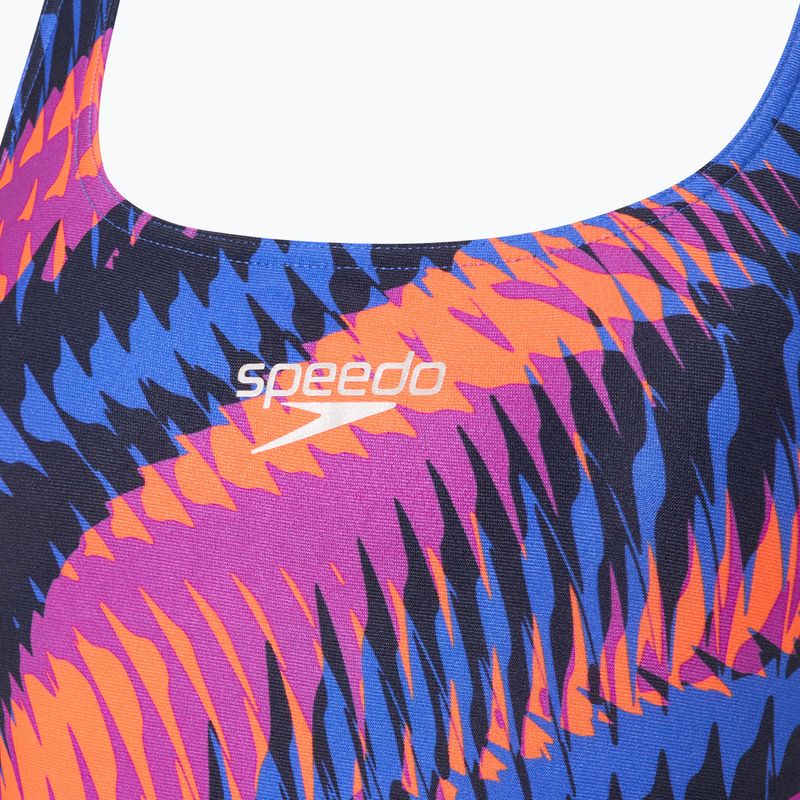 Dámské jednodílné plavky Speedo Allover Digital Powerback razor sharp/diva 3