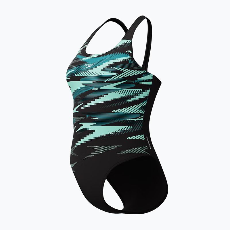 Dámské jednodílné plavky Speedo Hyperboom Placement Muscleback dark teal 4