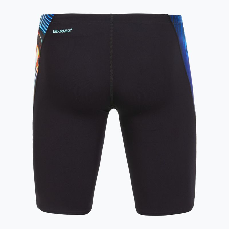 Pánské plavky Speedo Placement Digital V-Cut Jammer lava blur/speedo black 2