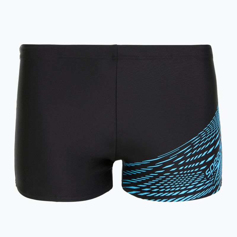 Pánské plavecké boxerky  Speedo Medley Logo Aquashort black/picton blue