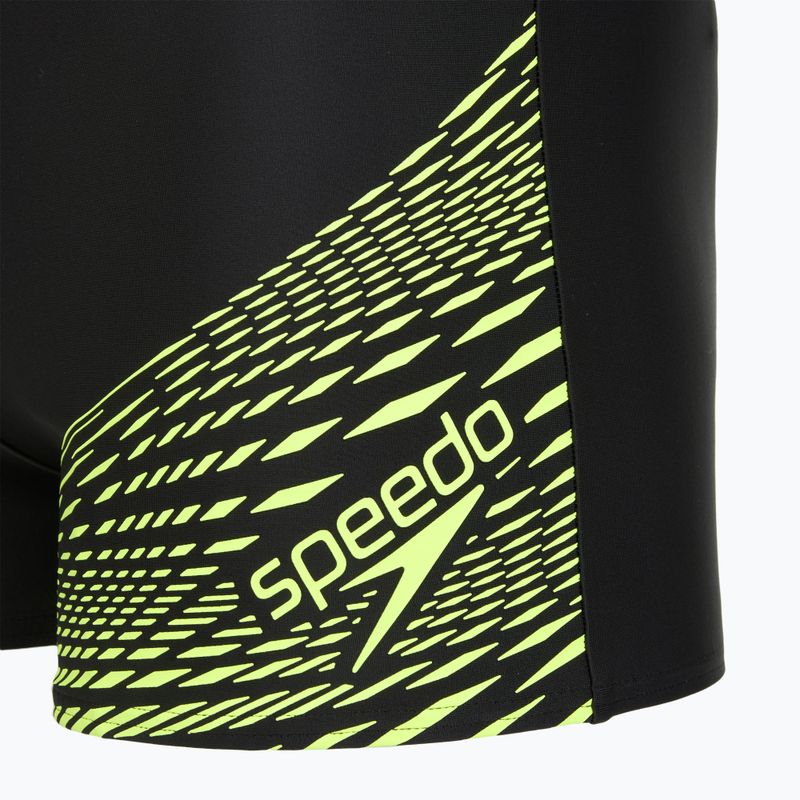 Pánské plavecké boxerky  Speedo Medley Logo Aquashort black/hyper yellow 3