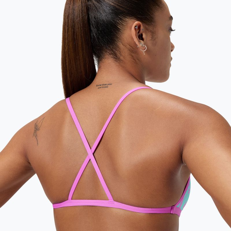 Horní díl plavek Speedo Allover Digital Crossback Crop Top kaluna floral/arctic glass 5