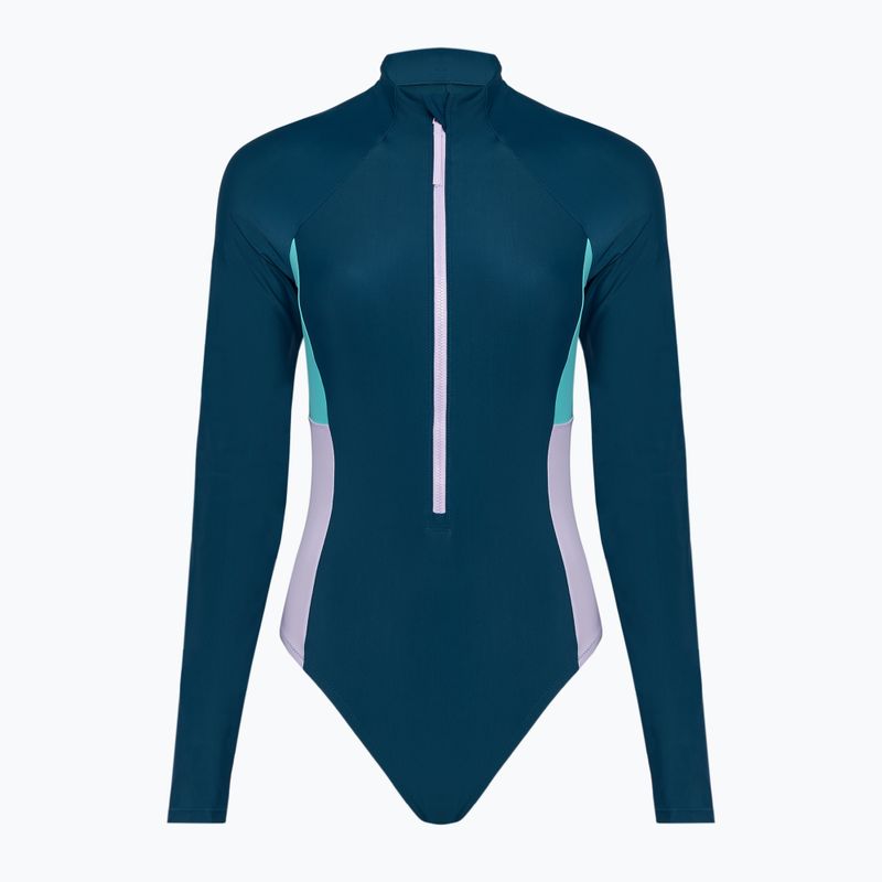 Dámské jednodílné plavky Speedo Zip Colorblock dark teal