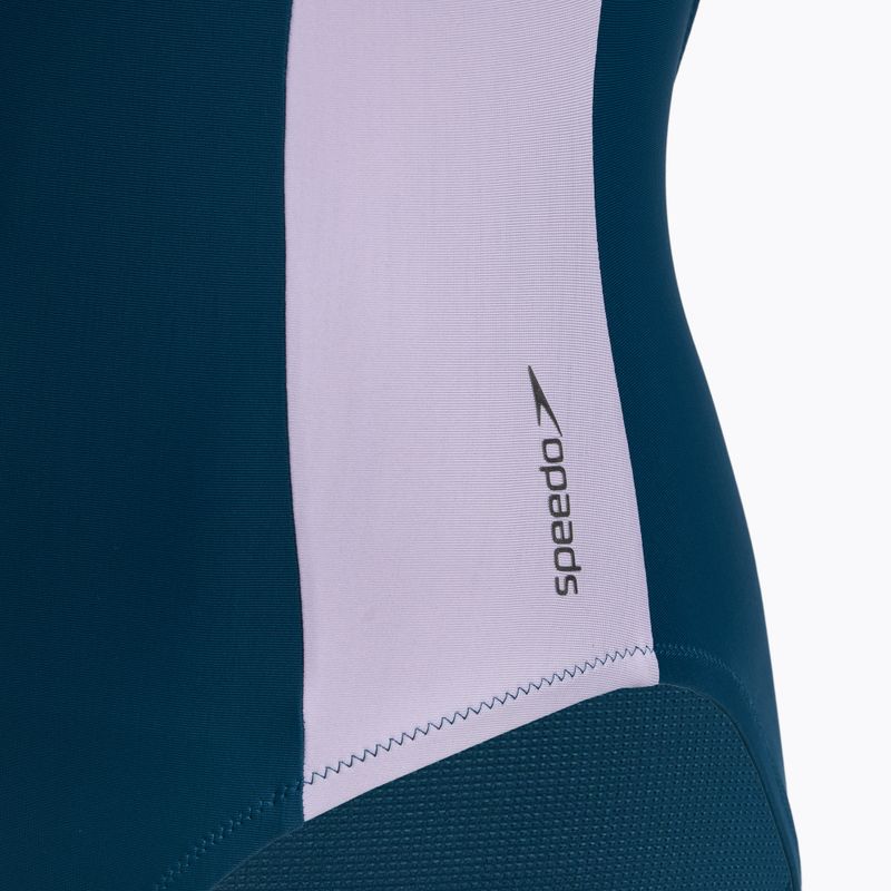 Dámské jednodílné plavky Speedo Zip Colorblock dark teal 4