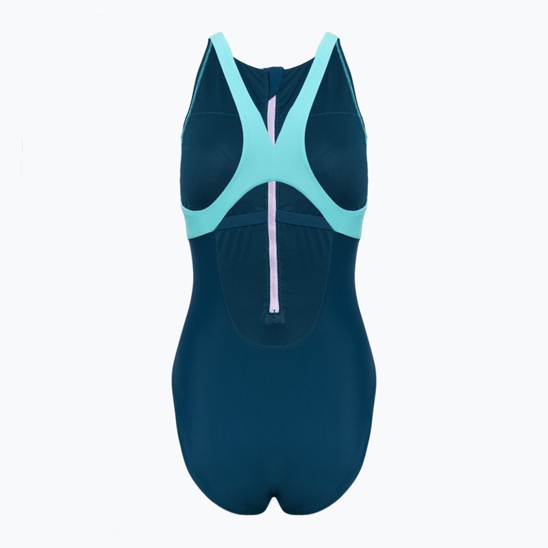 Dámské jednodílné plavky Speedo Zip Colorblock dark teal 2