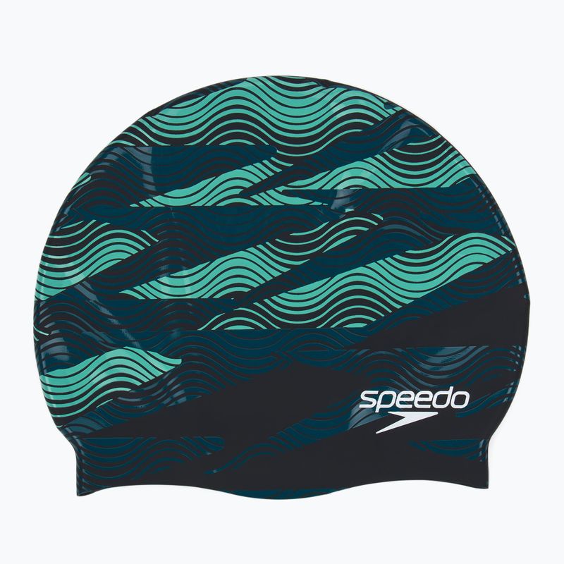 Plavecká čepice  Speedo Printed Silicone dark teal semi tide