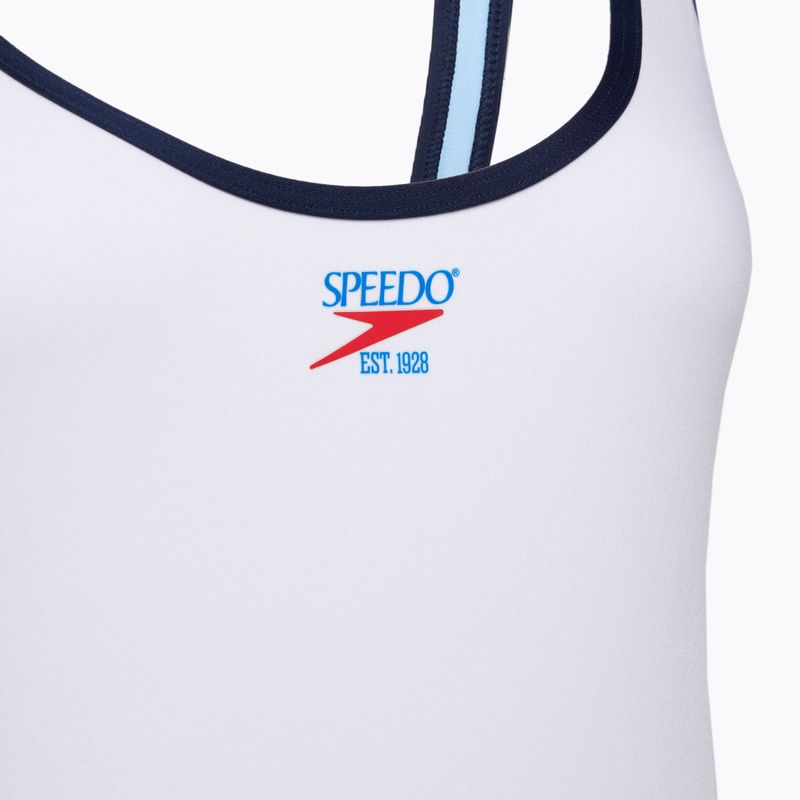 Dámské jednodílné plavky Speedo Solid Bound Scoop white 3