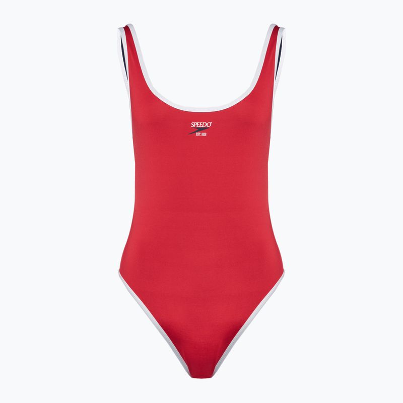 Dámské jednodílné plavky Speedo Solid Bound Scoop high risk red